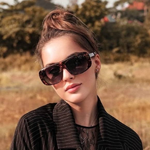 New Retro Oversized Square Polarized Sunglasses Vintage Shades Large - Picture 3 of 7